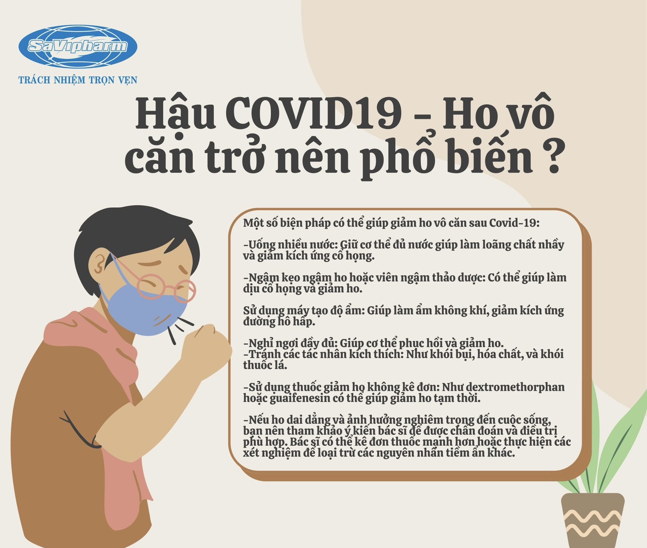 Ho vô căn sau Covid-19: Tình trạng phổ biến và nguyên nhân tiềm ẩn